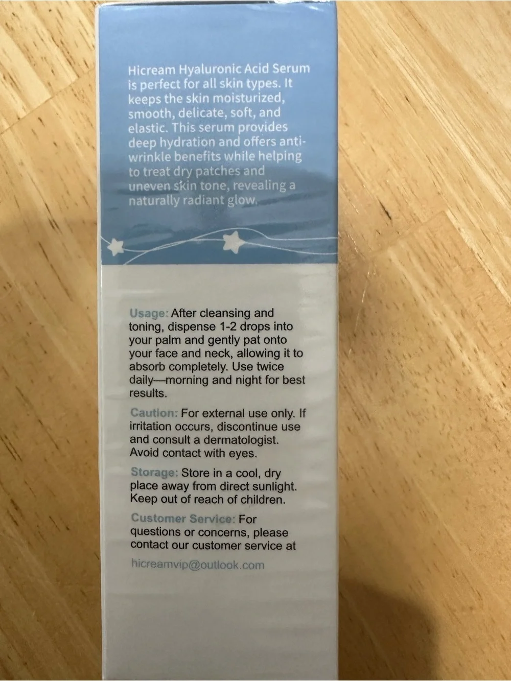 Pure Hyaluronic Acid Serum — Blue & White Hydrating Serum